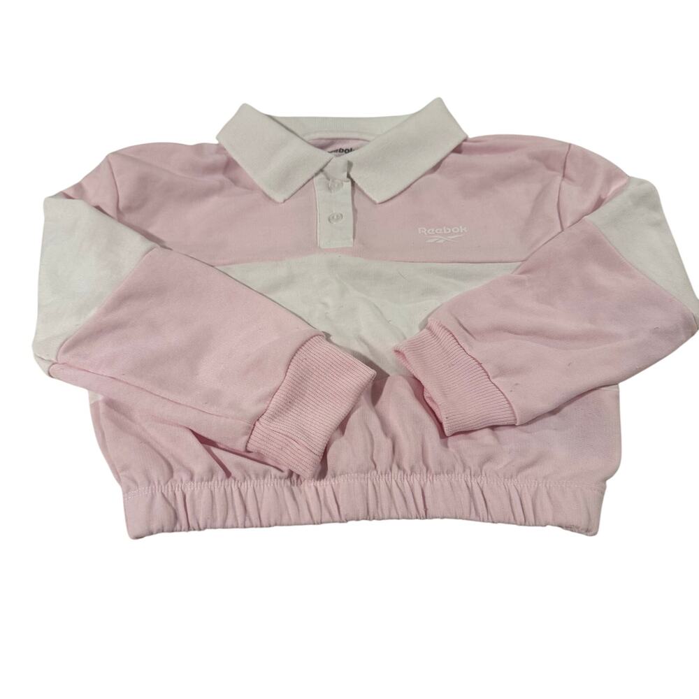 Reebok Pink Striped Toddler Girl 4T Long Sleeve Sweater